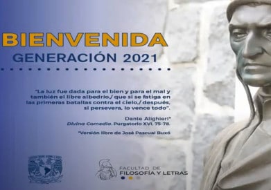 BIENVENIDA FFyL GENERACIÓN 2021